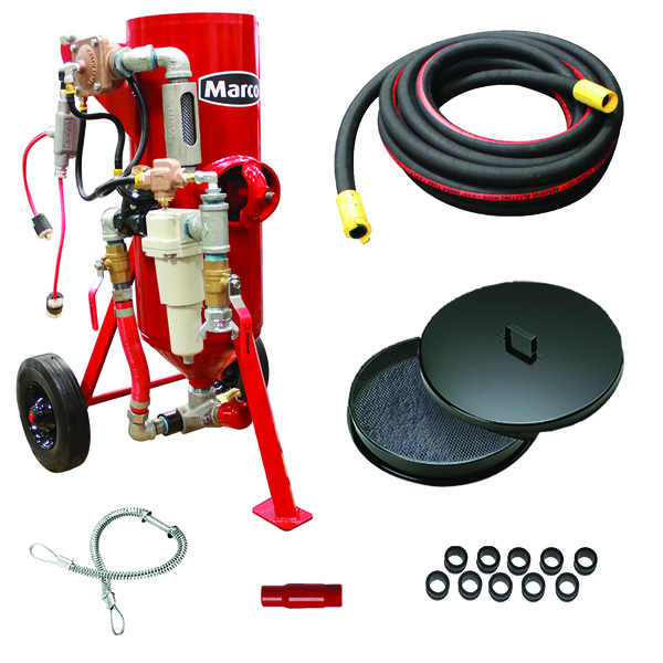 Marco 1.0 Cu. Ft. Blast Pot, Hose & Nozzle Package 10POTPACKAGE10Z